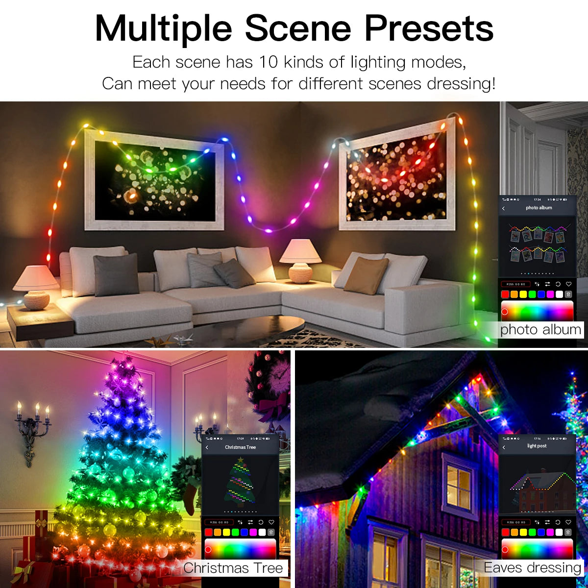 Addressable Christmas Garland Lights