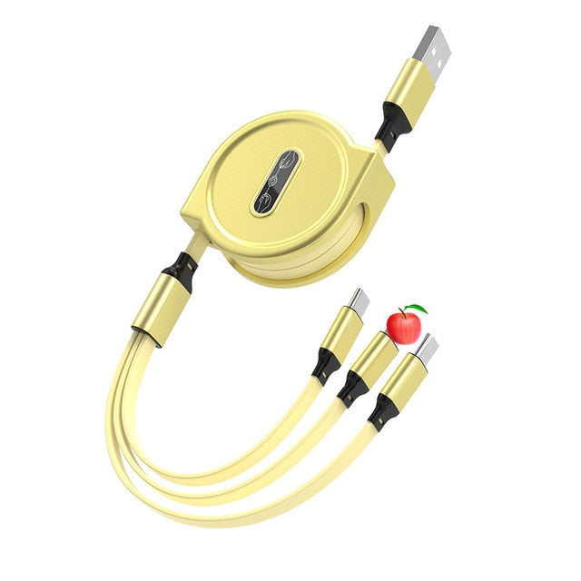 3-in-1 Retractable USB Cable