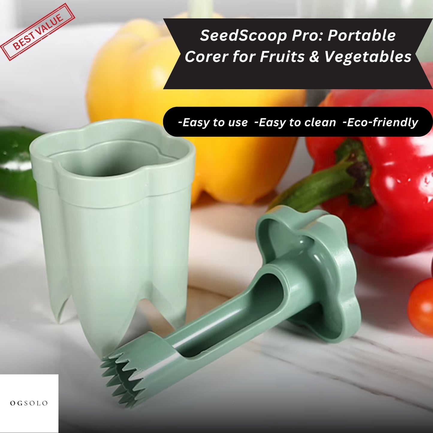 SeedScoop Pro: Portable Corer for Fruits & Vegetables